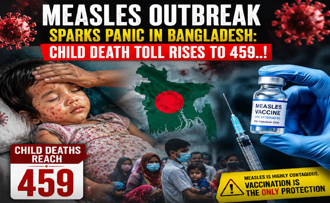 Measles : బంగ్లాదేశ్‌లో 'మీజిల్స్' కలకలం.. 459కి చేరిన చిన్నారుల మరణాలు..!