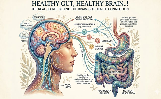 Healthy Gut, Healthy Brain : ఆరోగ్యకరమైన జీర్ణాశయం.. 'బ్రెయిన్-గట్ హెల్త్ ' లంకె వెనుక అసలు రహస్యం ఇదే..!