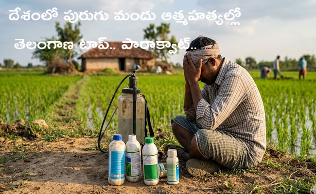 Pesticide Suicide Cases : దేశంలో పురుగు మందు ఆత్మహత్యల్లో తెలంగాణ టాప్.. ‘పారాక్వాట్’..