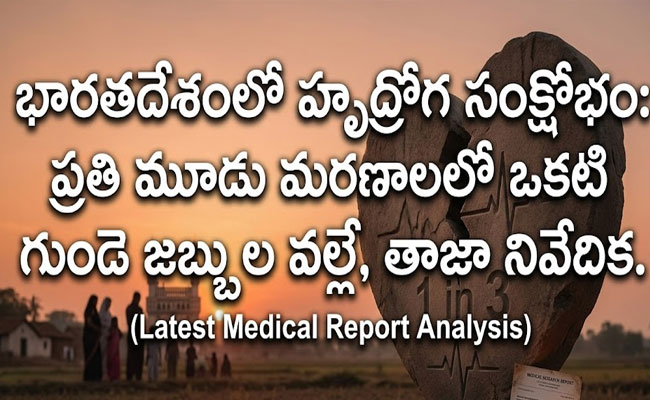 Heart Disease Crisis in India : భారతదేశంలో ‘గుండె’ కోత.. ప్రతి మూడు మరణాల్లో ఒకటి హార్ట్ డిసీజ్ వల్లే..! : తాజా నివేదిక..