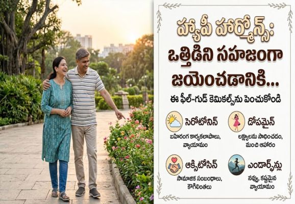 Happy Hormones : మనసుకు నచ్చే 'హ్యాపీ హార్మోన్లు'..ఇవి పెరిగితే ఒత్తిడి మాయం..!