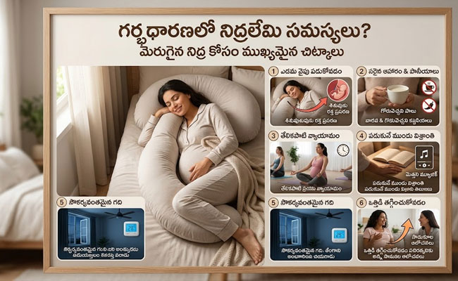 Pregnancy care tips : గర్భధారణ సమయంలో రాత్రిపూట కంటిమీద కునుకు ఉండడం లేదా..? ఈ జాగ్రత్తలు మీ కోసమే..!