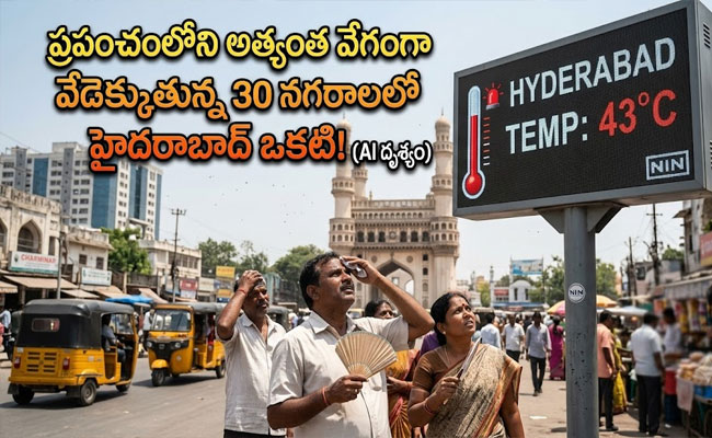 World’s Top 30 Fastest-Warming Cities : ప్రపంచంలోనే అత్యంత వేడెక్కుతున్న టాప్ 30 నగరాల జాబితాలో హైదరాబాద్..!