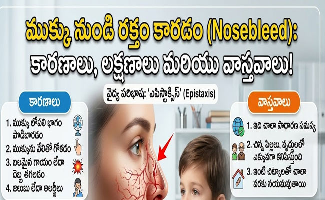 Nosebleeding : ముక్కులోంచి రక్తం రావడాన్ని వైద్య పరిభాషలో ఏమంటారు..? కారణాలు,లక్షణాలు,వాస్తవాలు..