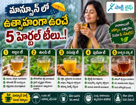 Herbal Tea : మాన్సూన్ లో ఉత్సాహంగా ఉంచే 5 హెర్బల్ టీలు..!