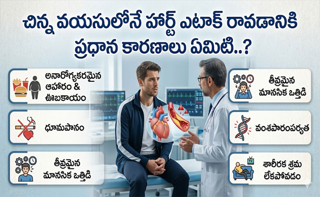 Heart Attacks : చిన్న వయసులోనే హార్ట్ ఎటాక్ రావడానికి ప్రధాన కారణాలు ఏమిటి..?