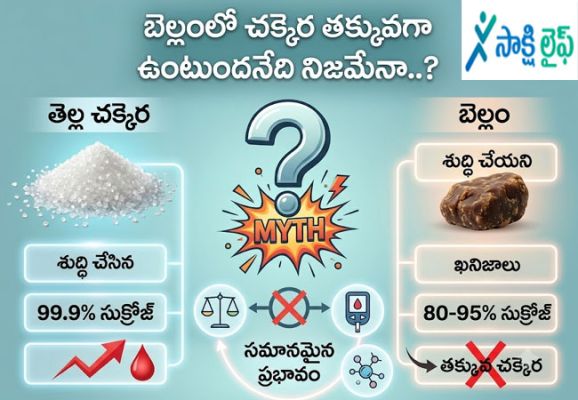 Jaggery : బెల్లంలో చక్కెర తక్కువగా ఉంటుందనేది నిజమేనా..? 